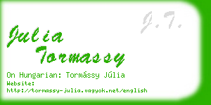 julia tormassy business card