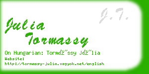 julia tormassy business card